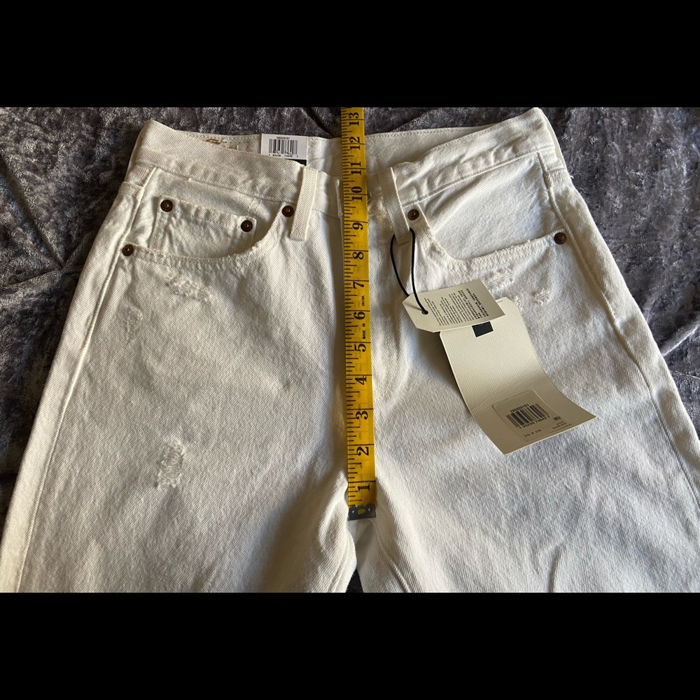 NWT Levi’s 501 Skinny White Jeans Size 26 X 28 - Picture 9 of 14